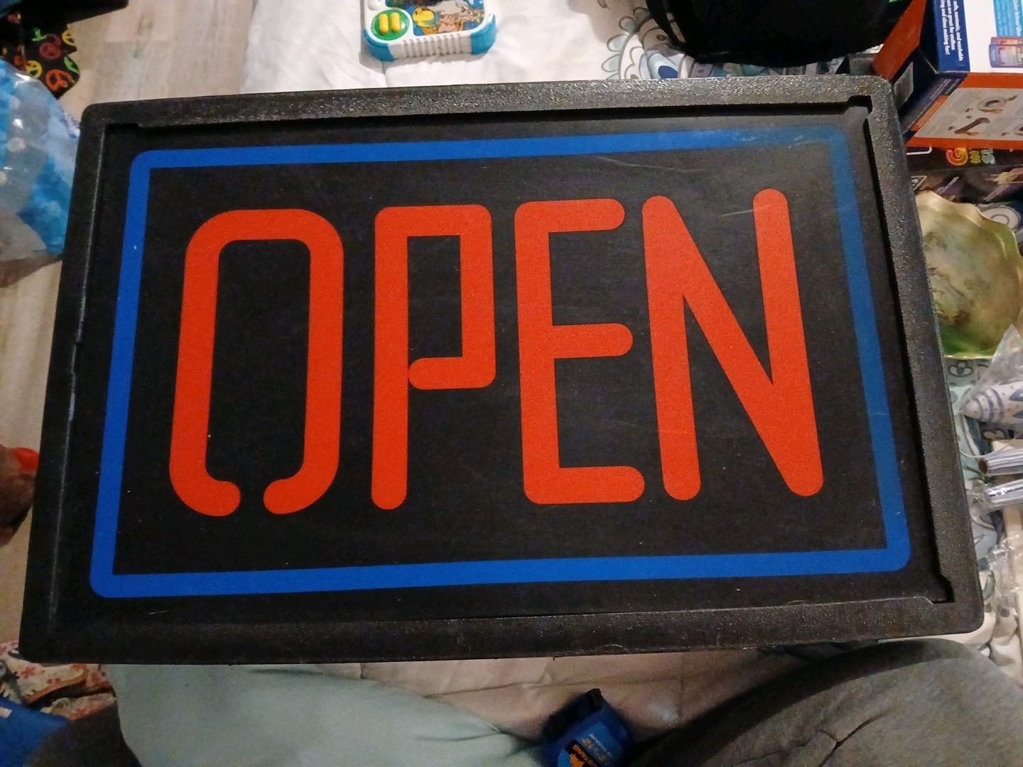 OPEN LED Light Open Sign Illuminated Store Sign 23 1/2″ x 16″ x 5” works