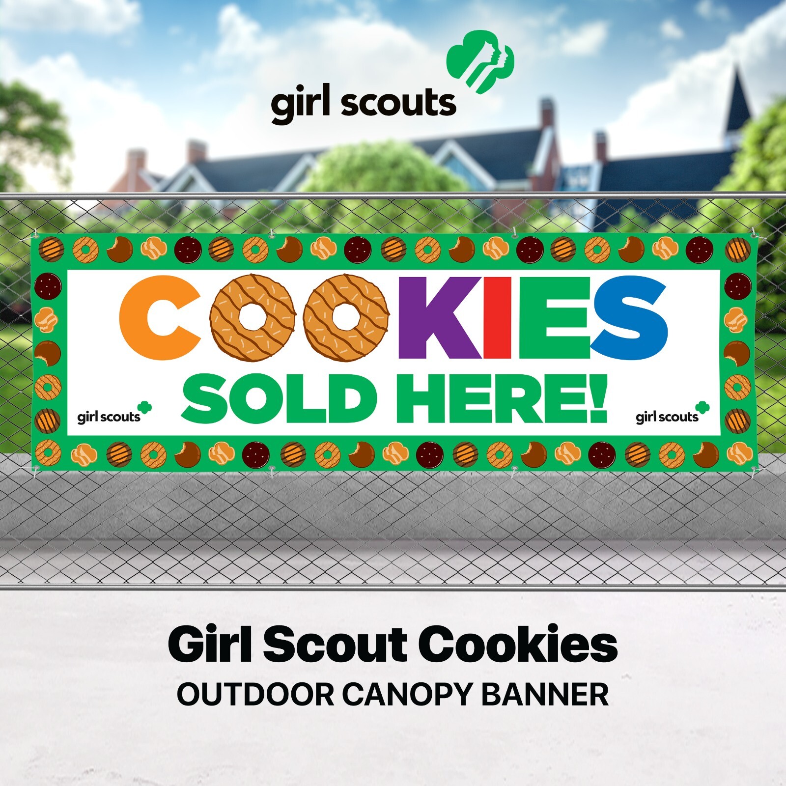 Girl Scout Cookies for Sale – Event Tent Banner – Bake Sale – Promotional Sign