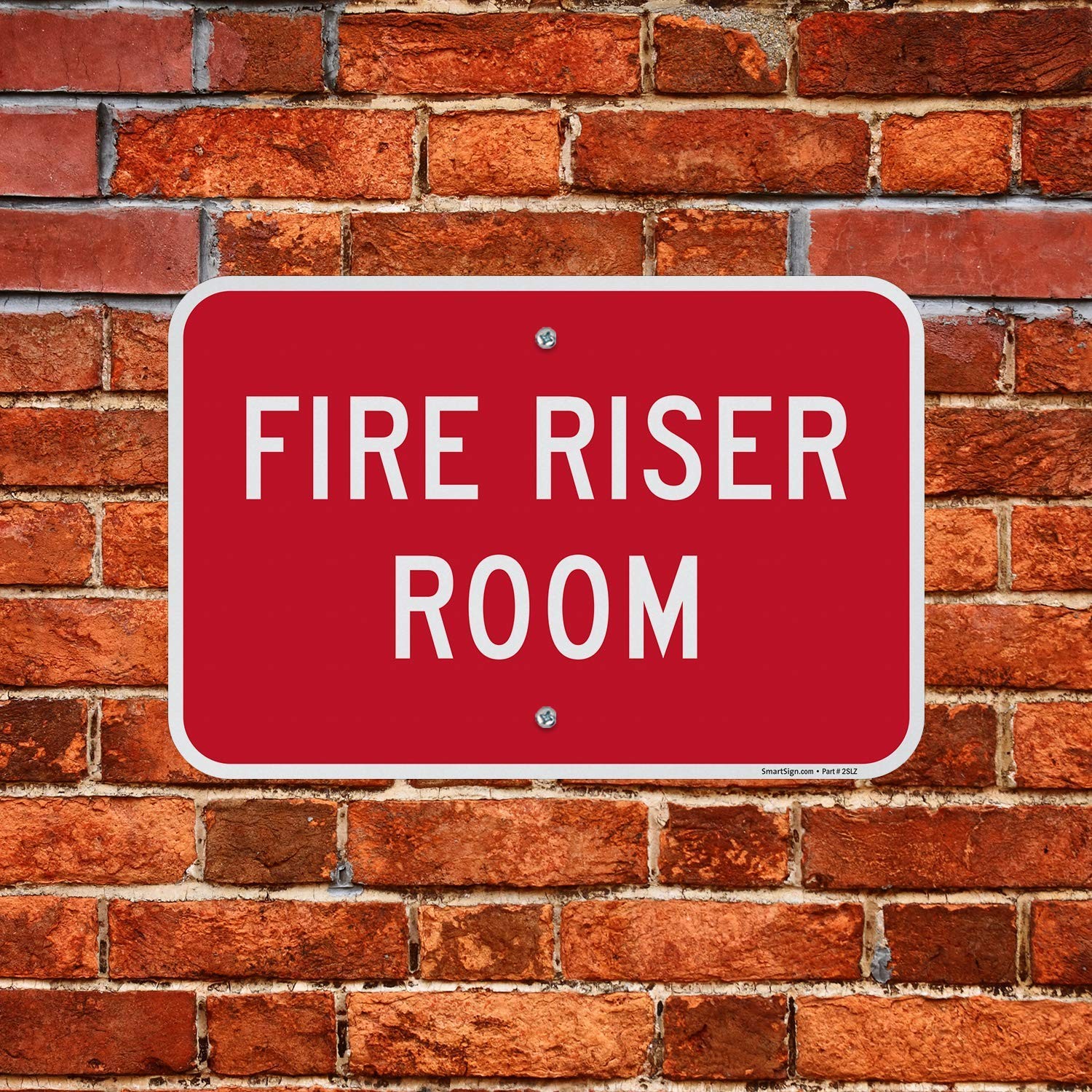Fire Riser Room Metal Sign 12×18 Inch 63 Mil Laminated Aluminum Red and White
