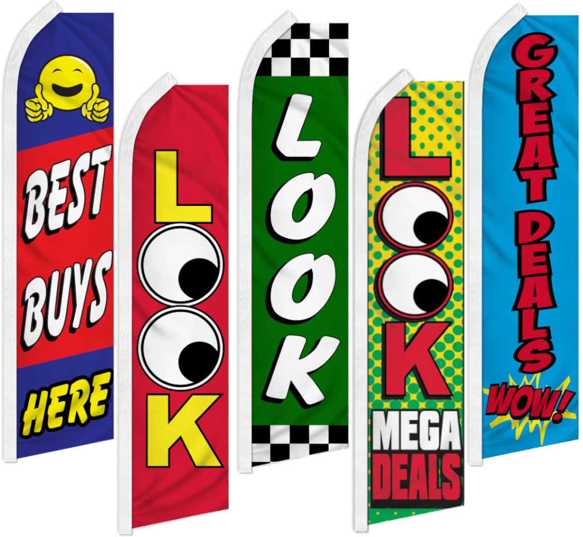 Advertising Dealership Swooper Feather Flutter Flag Promotional Flag