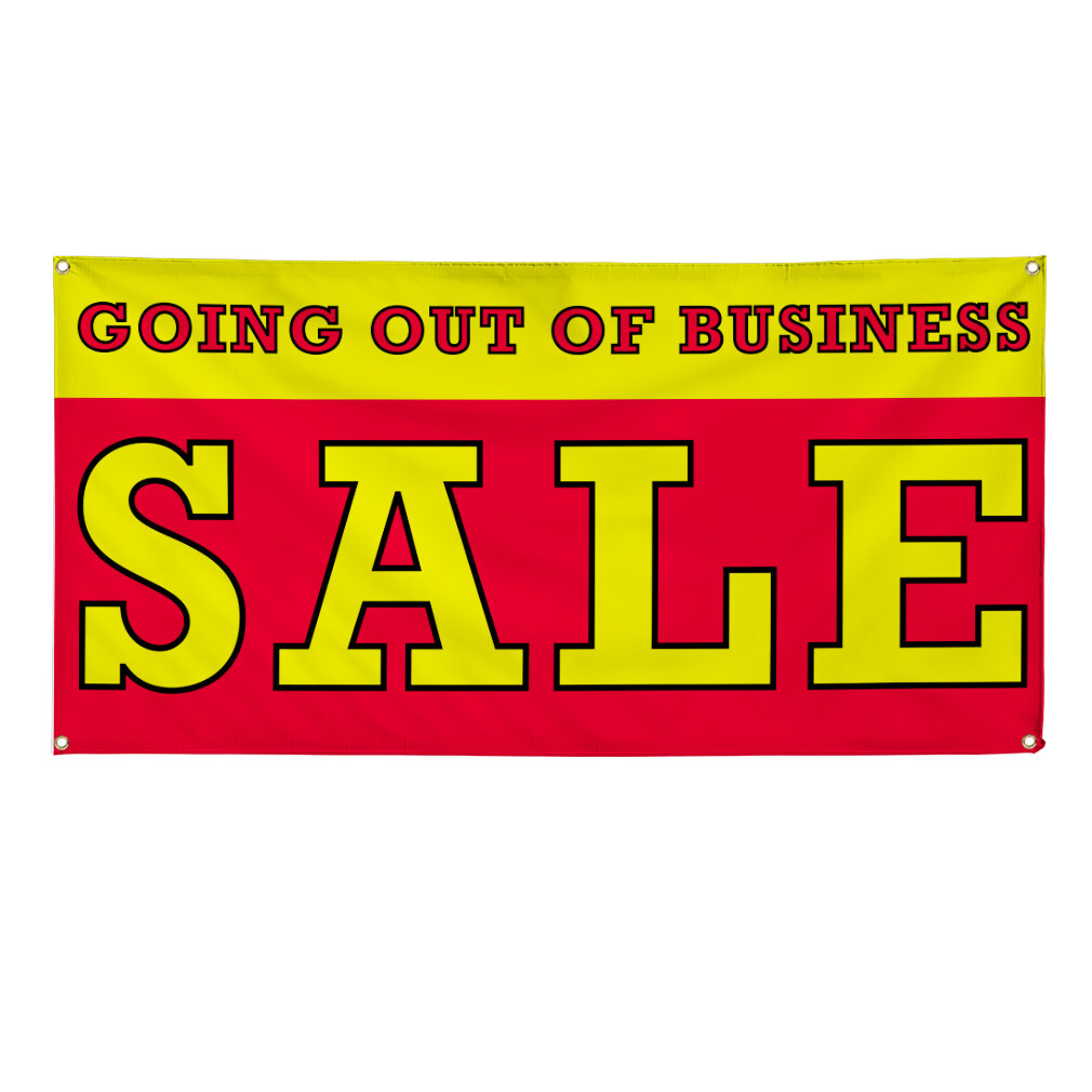 Vinyl Banner Multiple Sizes Going out of Business Sale E Business Sales Outdoor