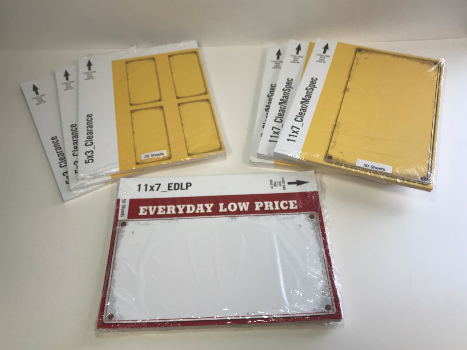 Printable Blank Business Retail Price Sign Cards, Assorted Packs