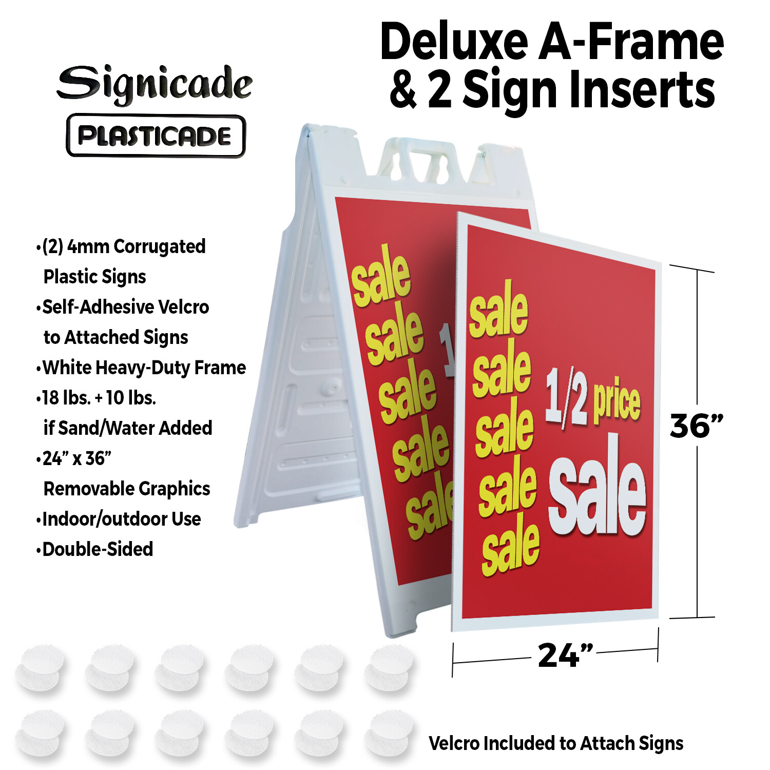 A-frame Sidewalk Area Closed Do Not Enter 24″ x 36″ Double Sided A-Frame Sidewal