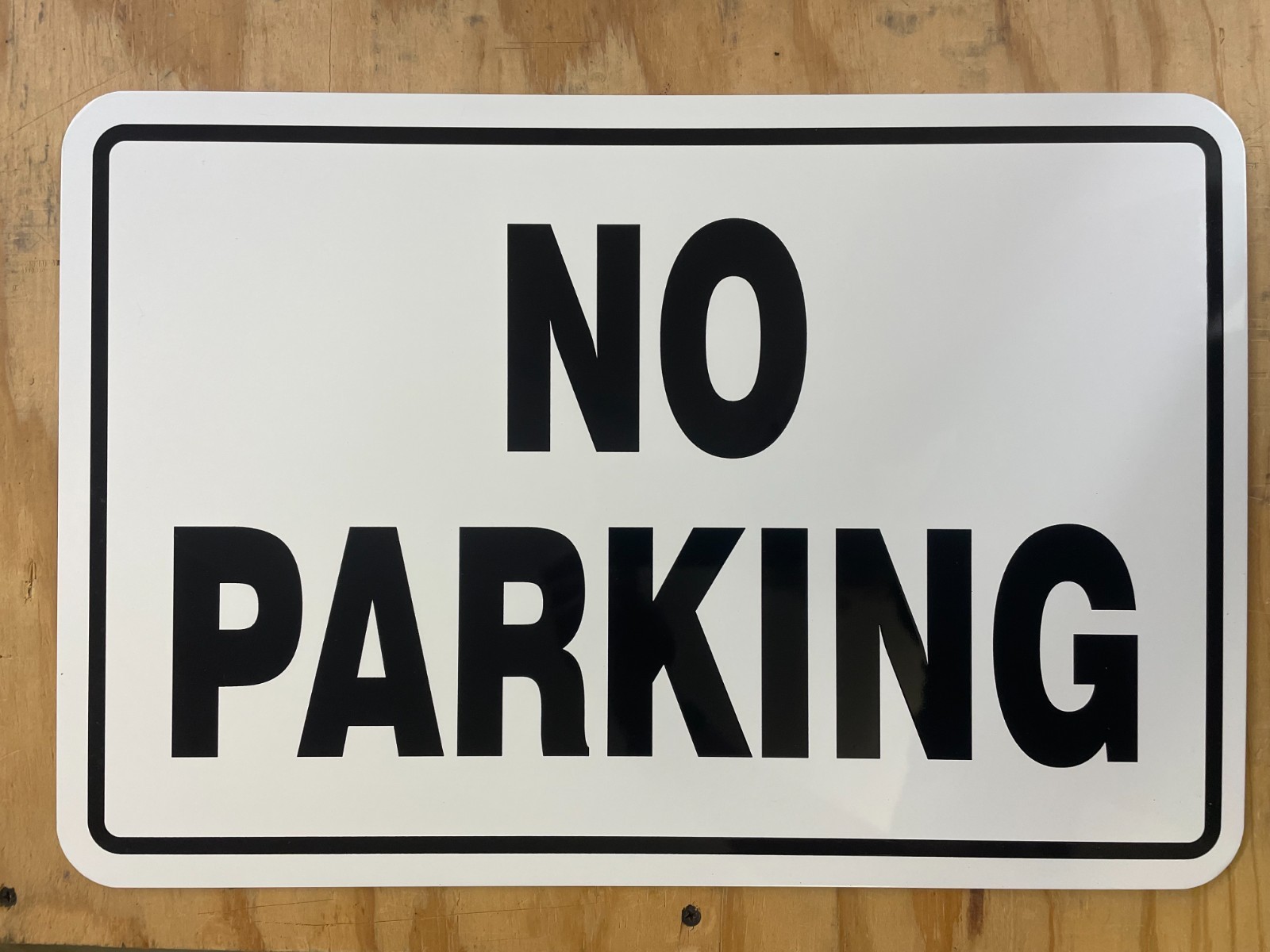 NO PARKING Sign 18X12 .080 Aluminum