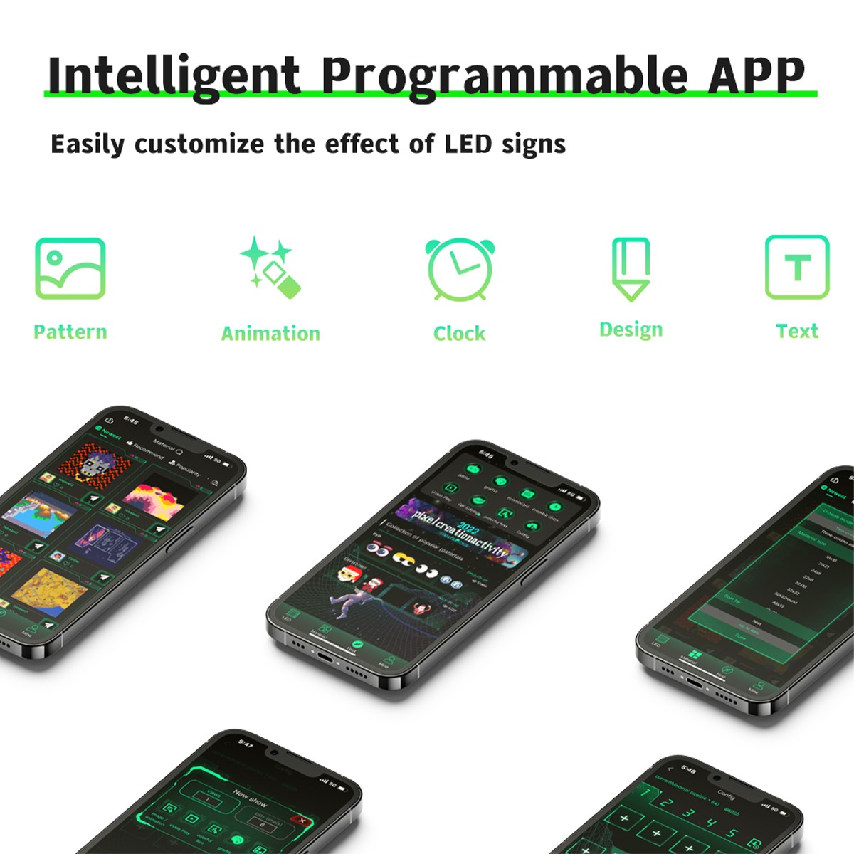 LED Programmable Window Display Light Screen Signal Car APP Remote Control New