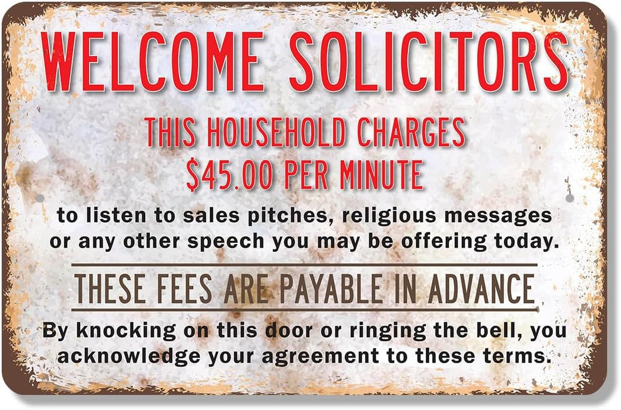 Welcome Solicitors Household Charges $45 per Minute 11 Inch X 17 Inch Novelty Pl