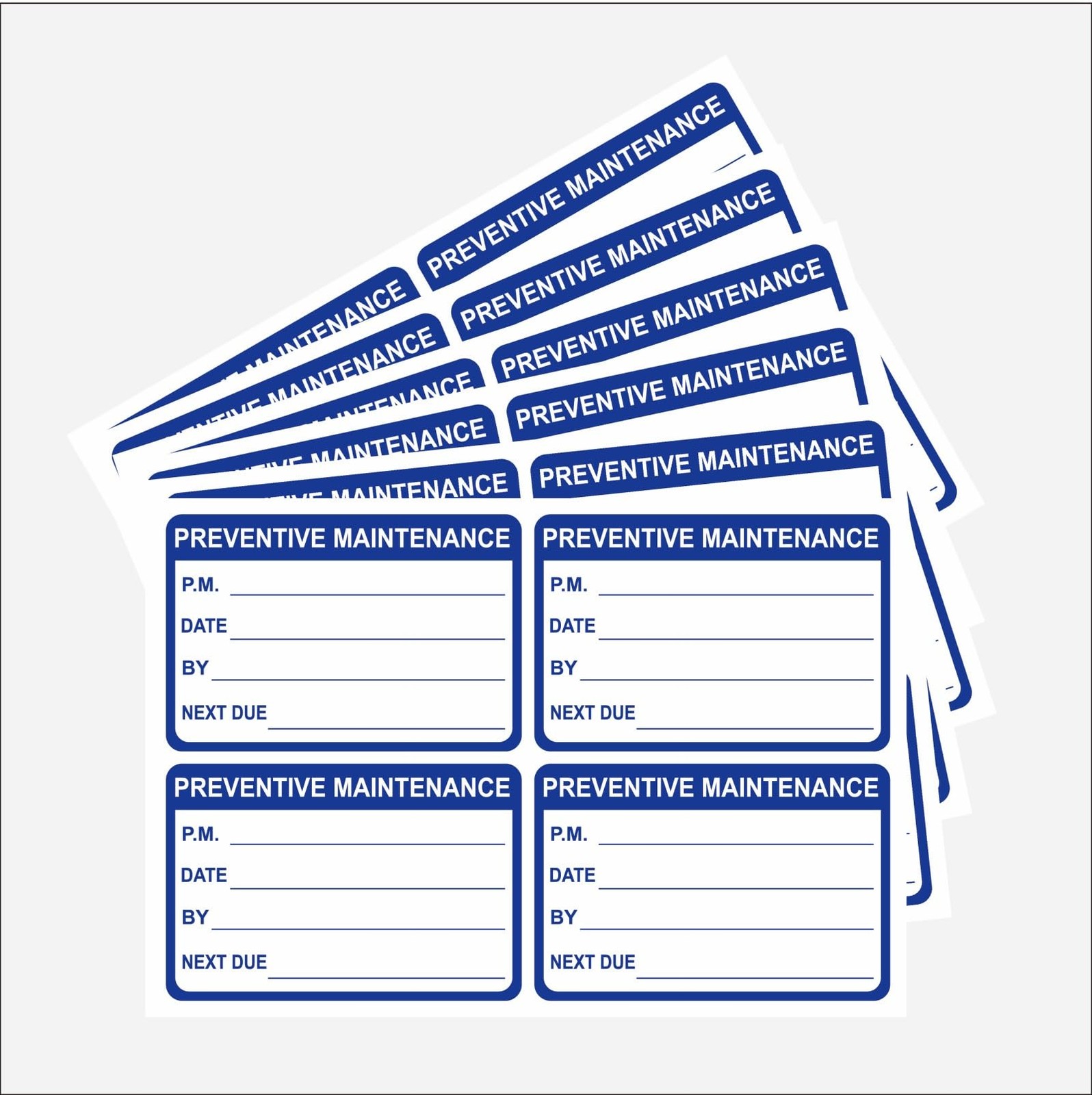 200 Pack 3×2 Inch Preventive Maintenance Stickers Adhesive Labels for Equipment