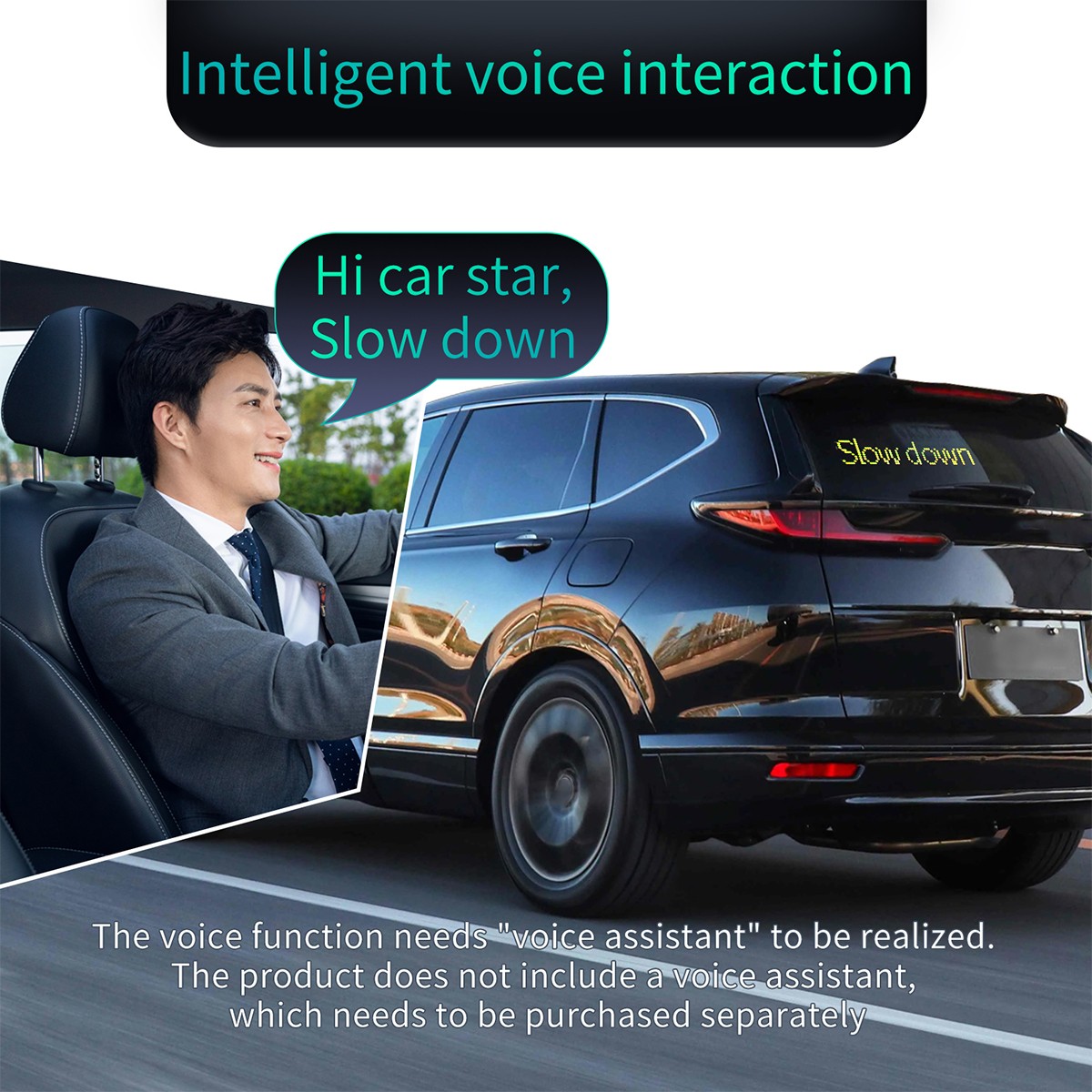 LED Programmable Window Display Light Screen Signal Car APP Remote Control New