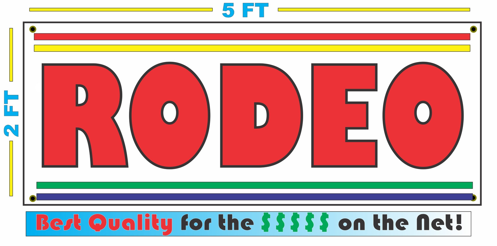 RODEO BANNER Sign Super High Quality NEW Cow & Horse Supply