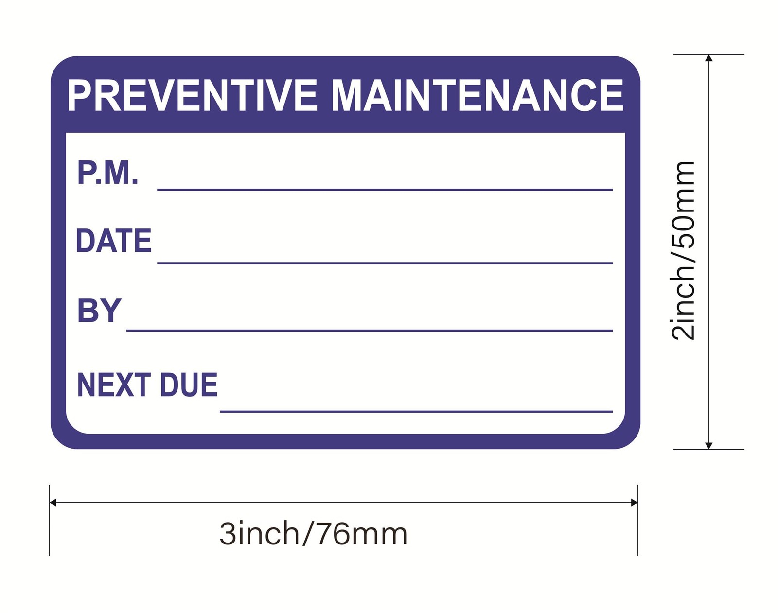 200 Pack 3×2 Inch Preventive Maintenance Stickers Adhesive Labels for Equipment
