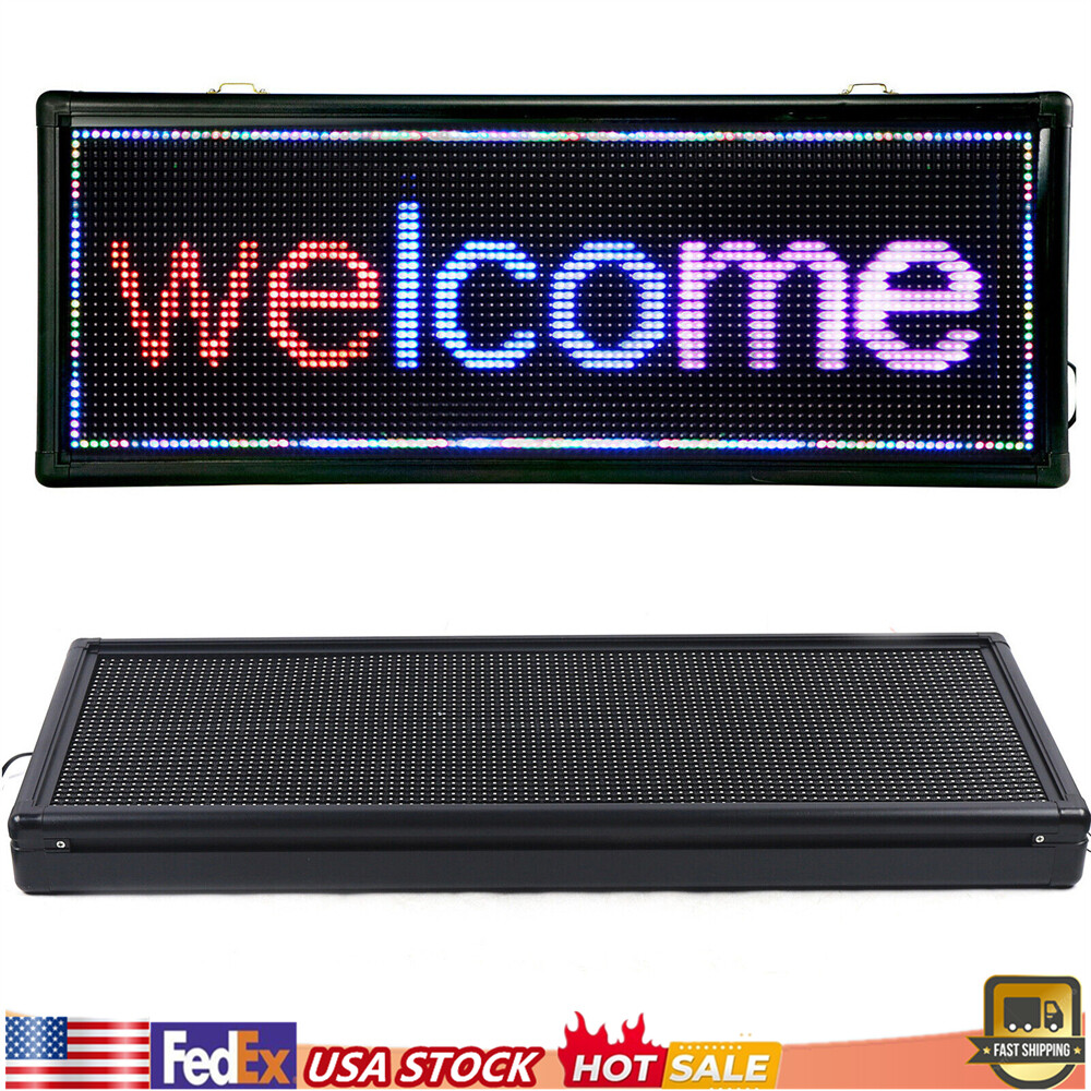 40×15″ Outdoor LED Sign Programmable Scrolling Message Display Board Advertising