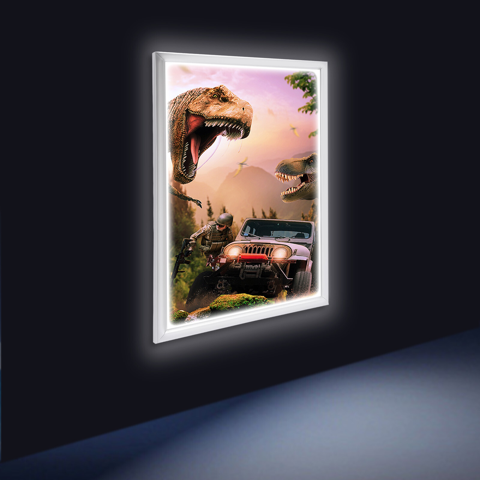 New LED Backlit Movie Poster Art Picture Frame Light Box Advertising Display