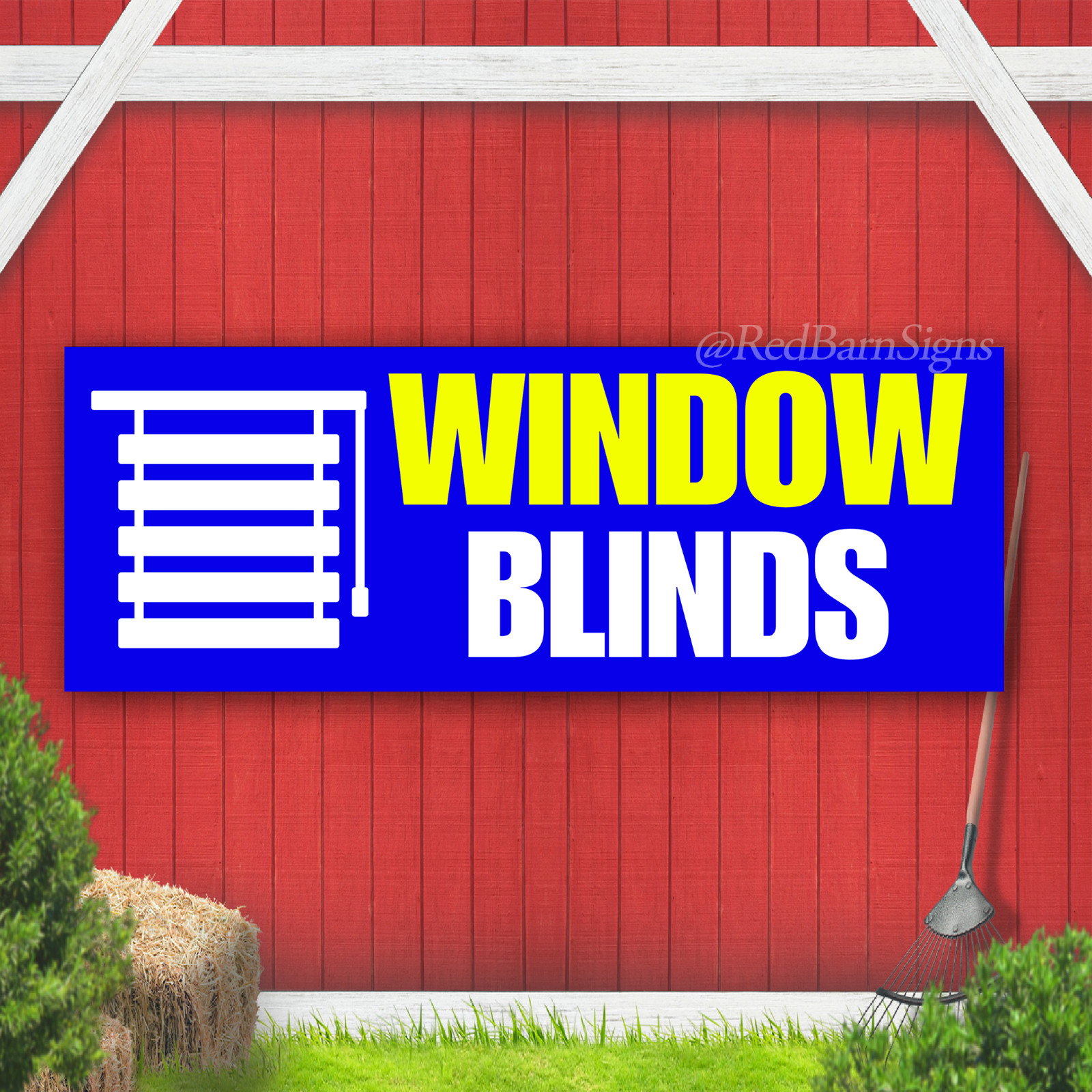 Window Blinds Indoor Outdoor Vinyl Banner Design