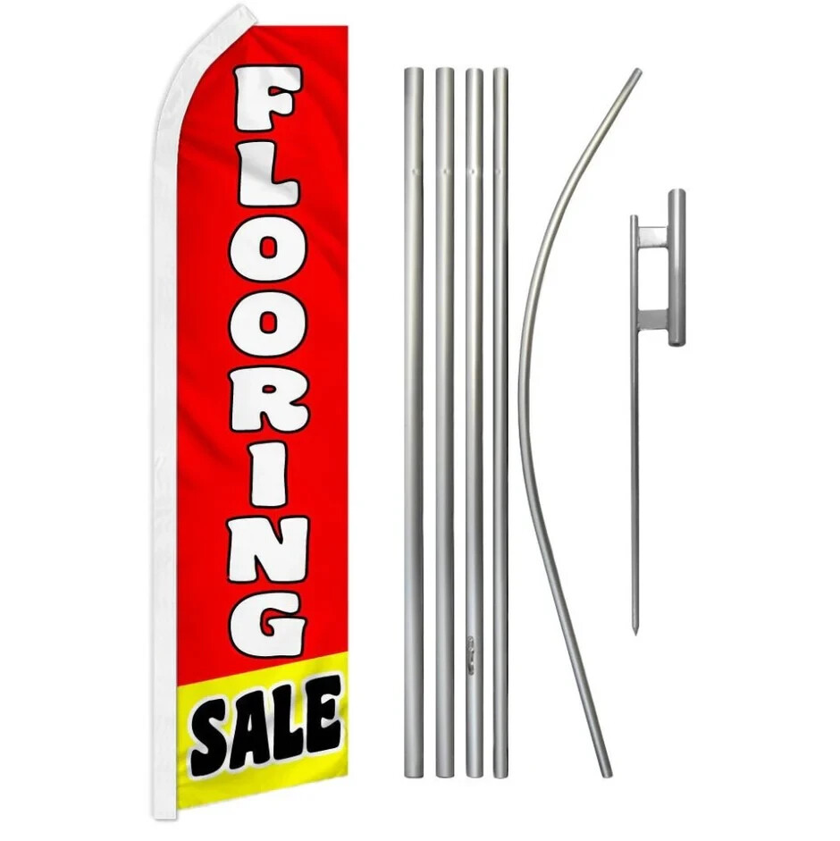 Flooring Sale Swooper Flutter Feather Advertising Sales Flag & Pole Kit