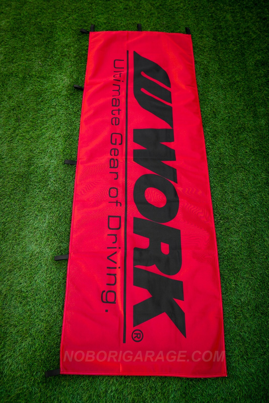 Red Work Wheels Japan JDM Nobori Banner Flag Garage Sign
