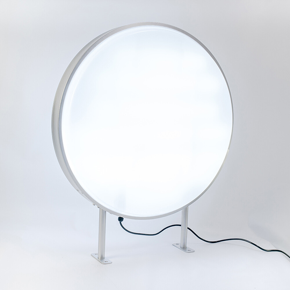 20″ Round LED Light Box / Circular Projecting Lightbox Plain Blanks