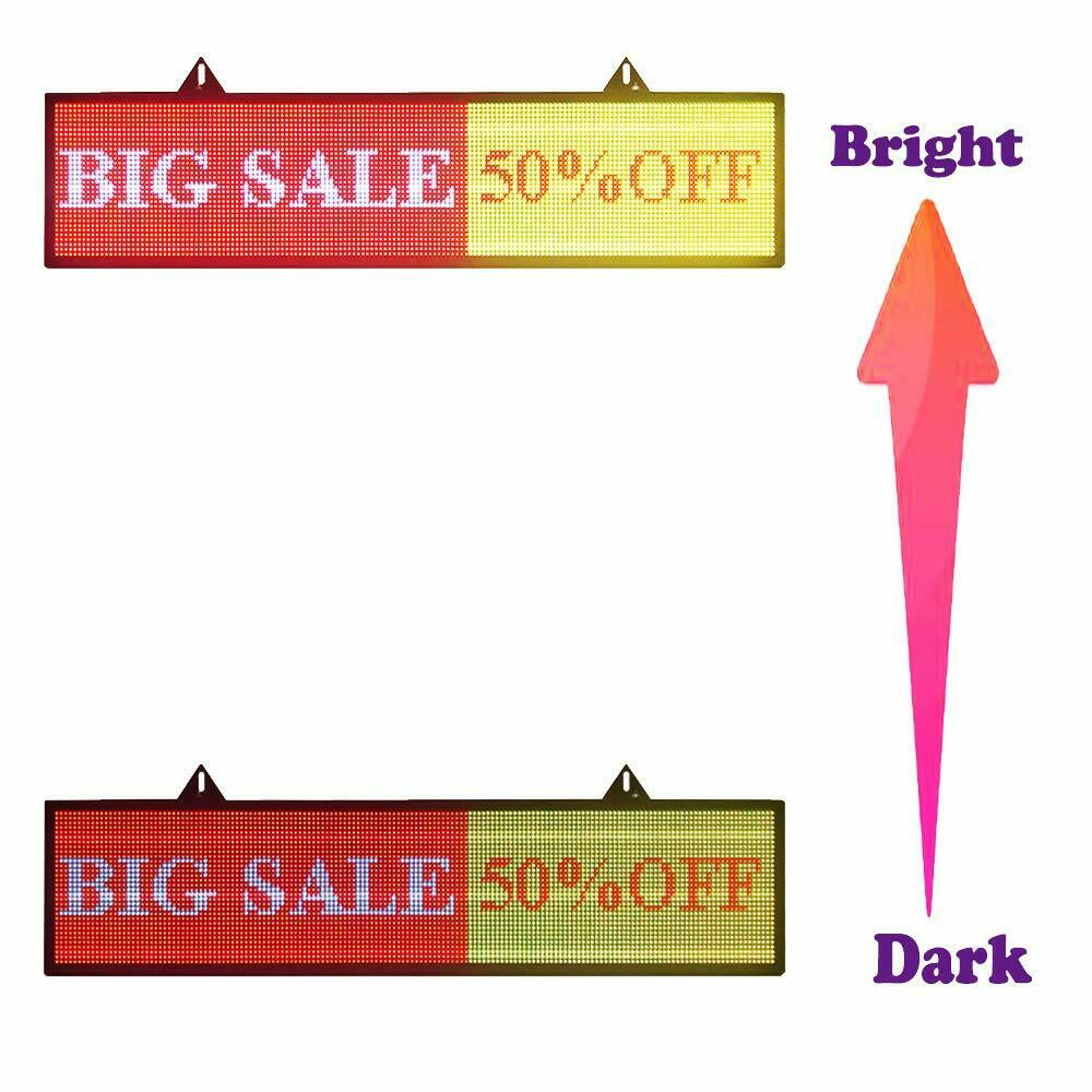 40″ x 8″ Programmable LED Scrolling Sign with Seven Colors for Advertising US~