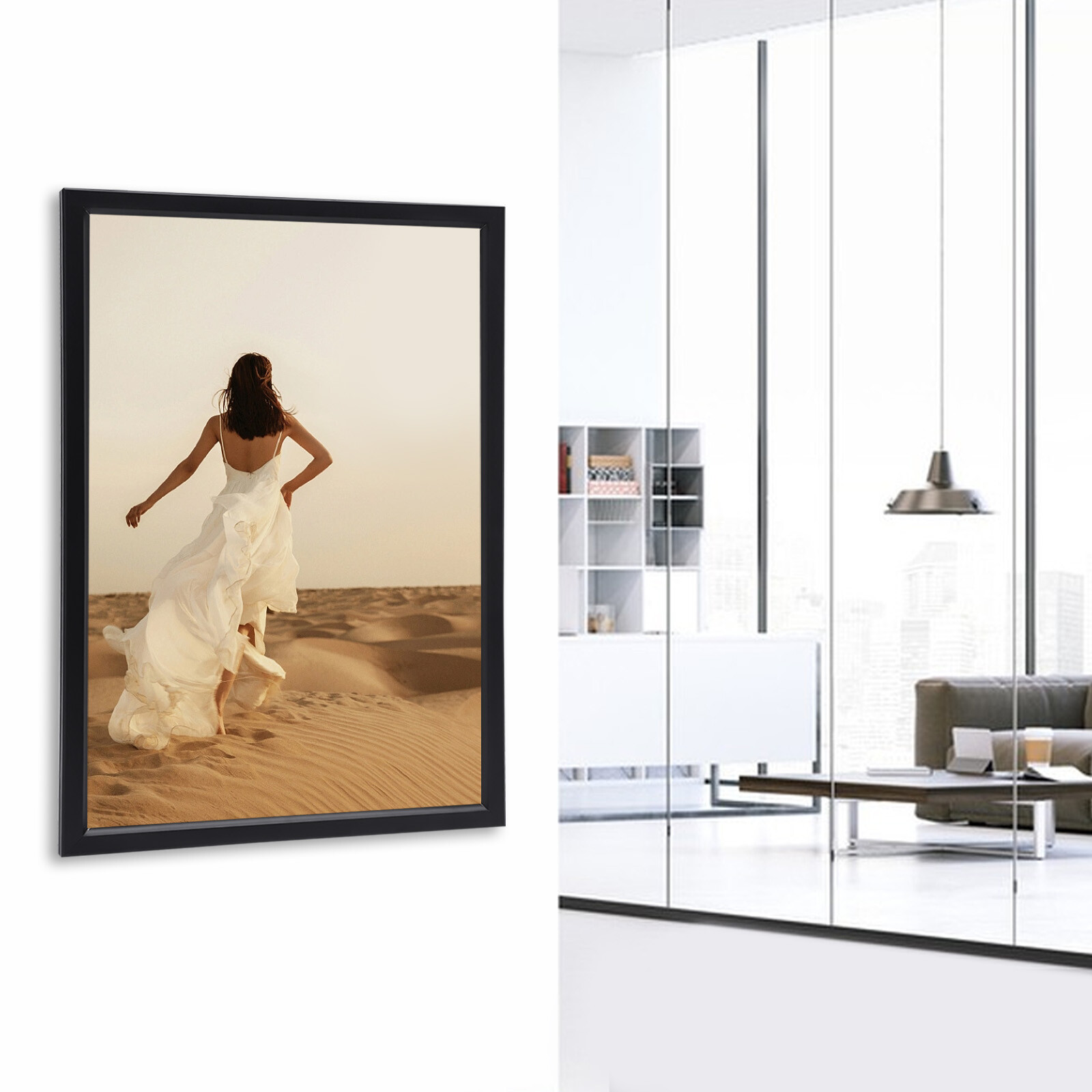Geometric Wall Art Frame LED Light box backlit Modern Picture Home Wall Décor