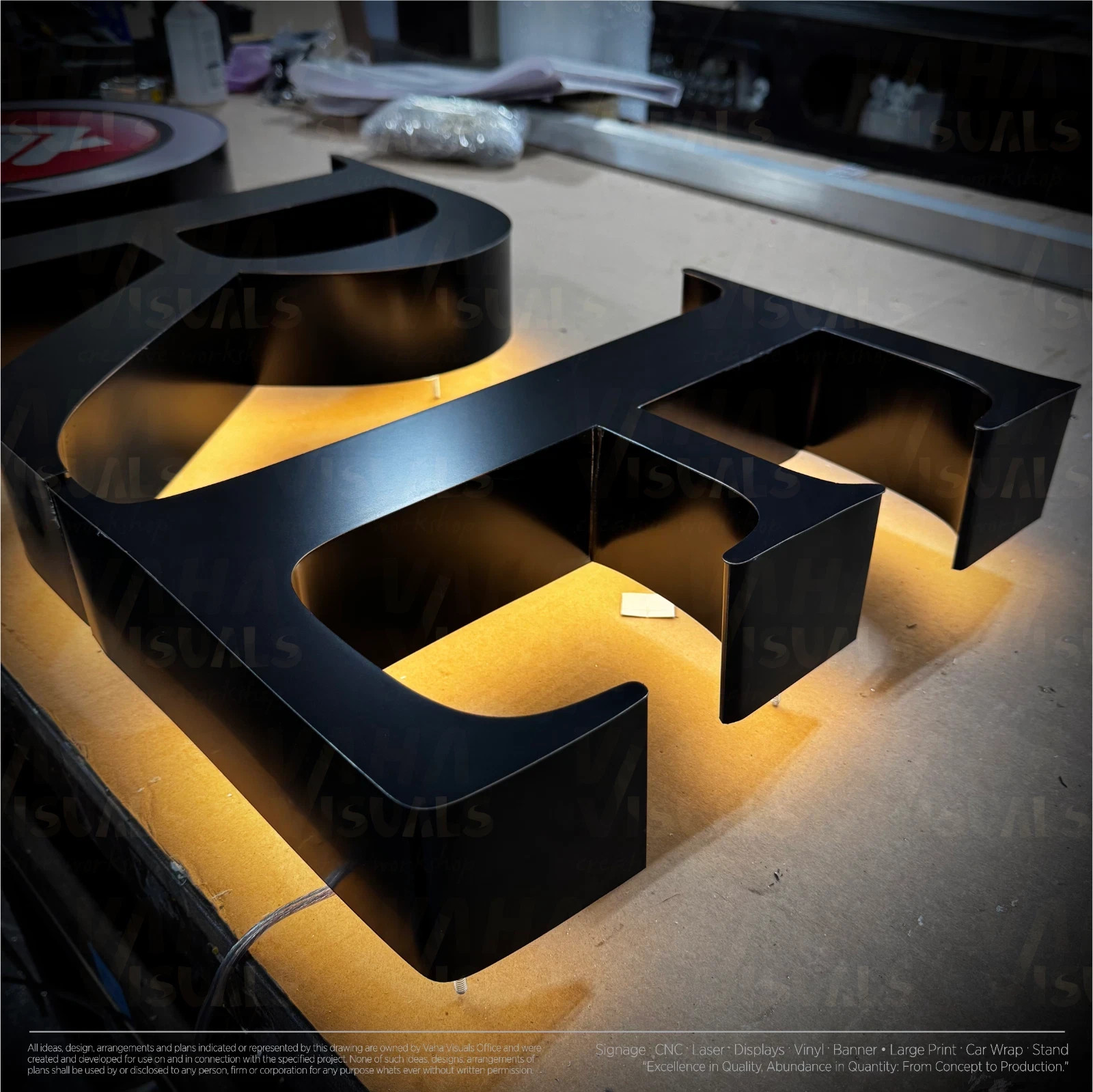 𝑵𝓙̶ Your Look Custom 3D Channel Letters Illuminated & Non-Illuminated