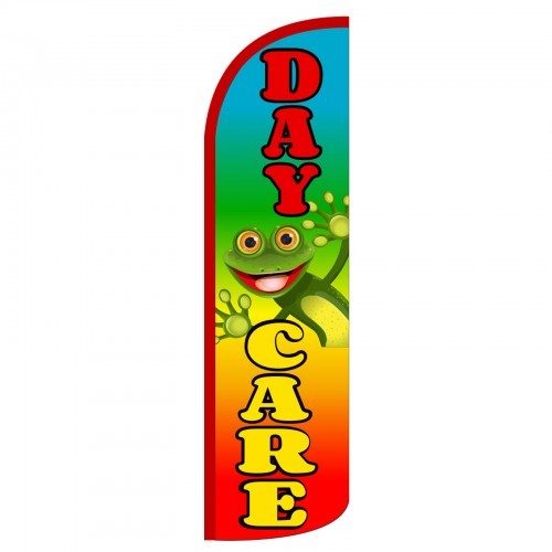 Daycare Frog Swooper Flag Only Windless 3′ Wide Sign Banner