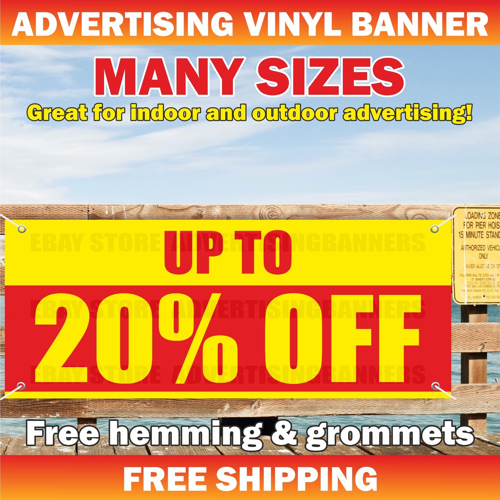 UP TO 20% OFF Advertising Banner Vinyl Sign SALE 10% OFF Clearance Discount Save
