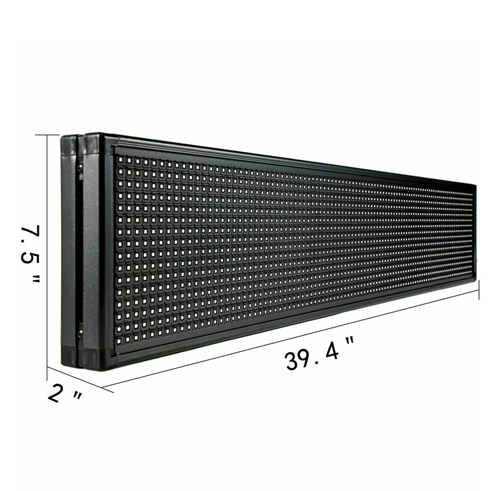 40″ x 8″ Programmable LED Scrolling Sign with Seven Colors for Advertising US~