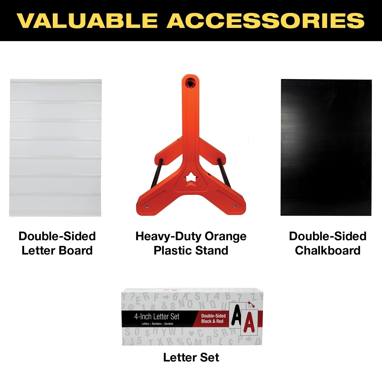 EXCELLO GLOBAL PRODUCTS Swinging Changeable Message Sidewalk Sign: 24″ x 36″ …