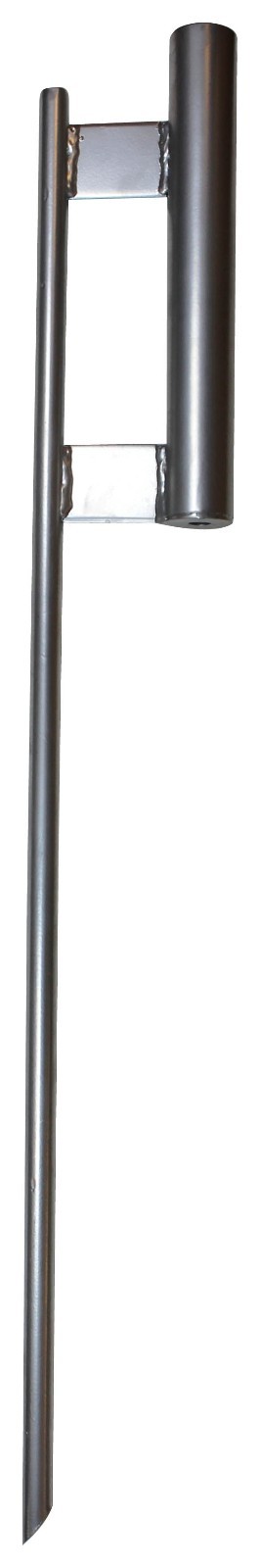 Solid Silver 15′ Tall Swooper Flag & Pole Kit Feather Super Bow Banner