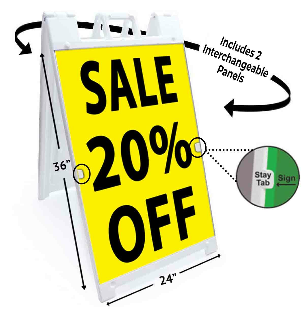 SALE 20% OFF Signicade 24×36 A Frame Sidewalk Sign Double Sided OFFER