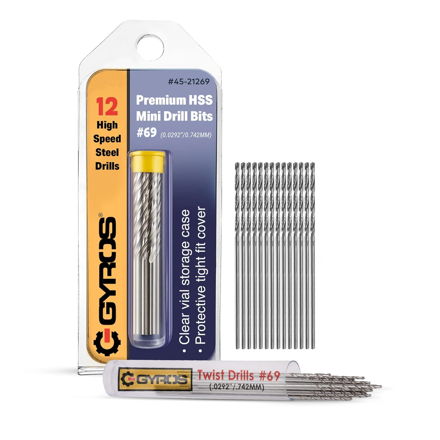 12 PCS #69 Micro Drill Bit Set – Small Drill Bits for Jewelry, Plastic, Resin, &