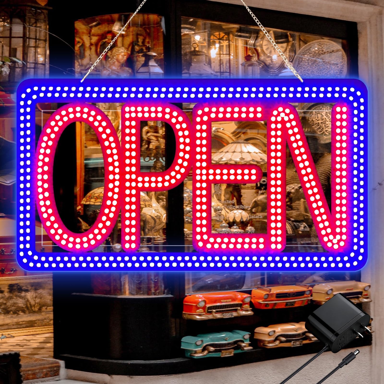 16.5″x9″ Horizontal LED Open Sign for Business – Ultra Bright & Dimmable Sign…