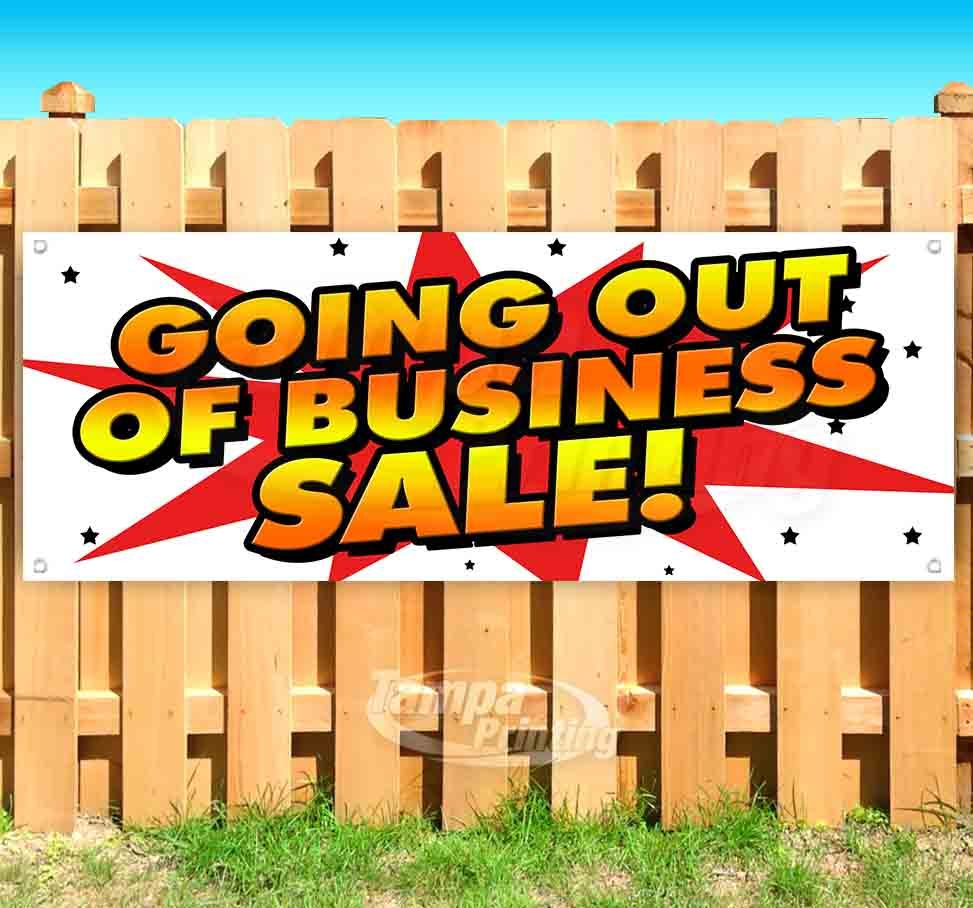 GOING OUT OF BUSINESS SALE Advertising Vinyl Banner Flag Sign Many Sizes SB05226
