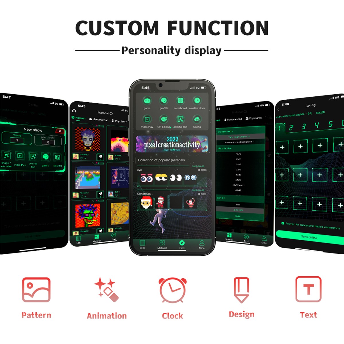 LED Programmable Window Display Light Screen Signal Car APP Remote Control New