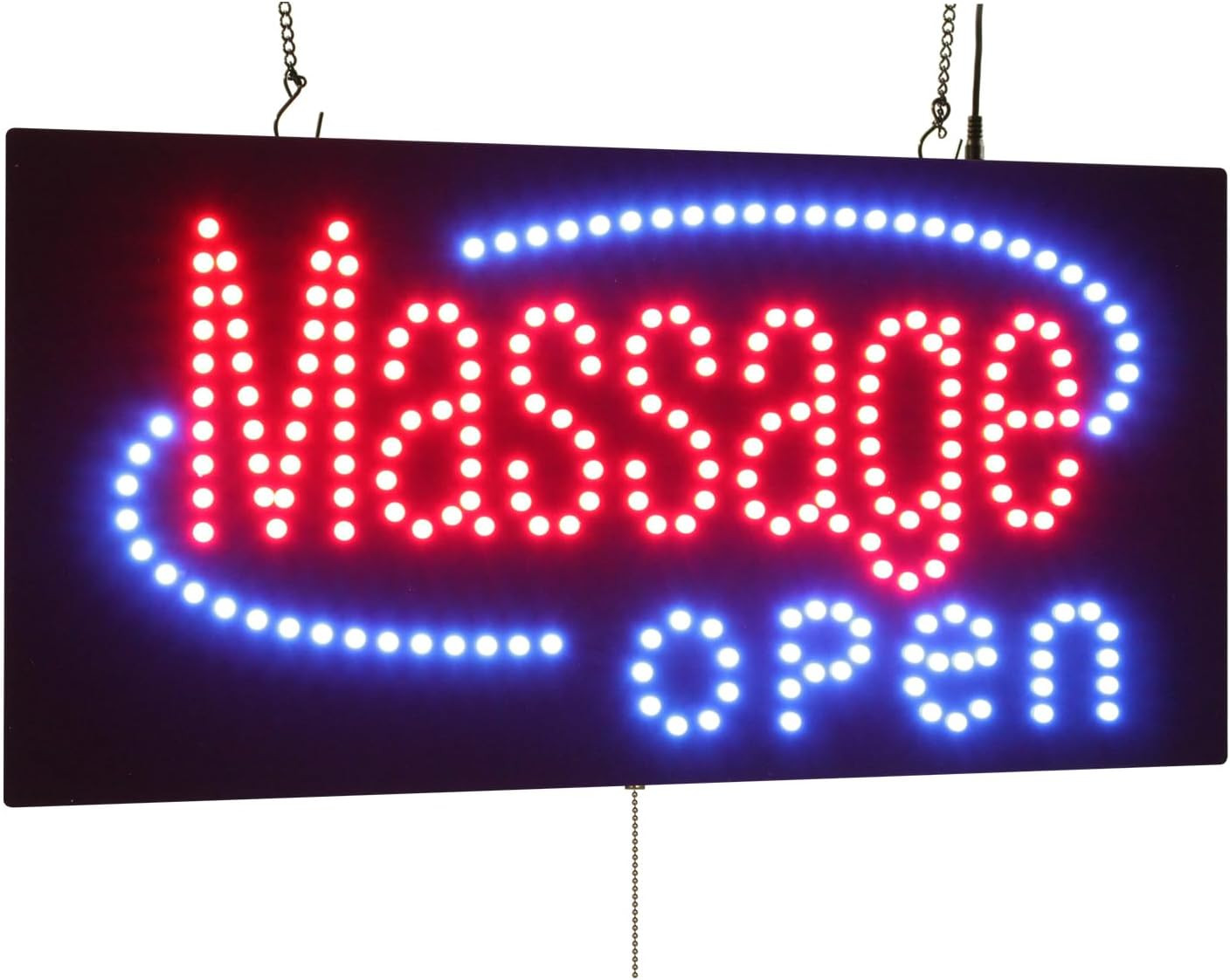 LED Neon Massage Open Sign – 24″x12″ Bright Display for Grand Opening