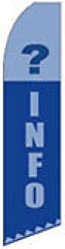 Info Banner Flag Sign Display Kit Tall Bow Feather Flutter 2.5’ Wide