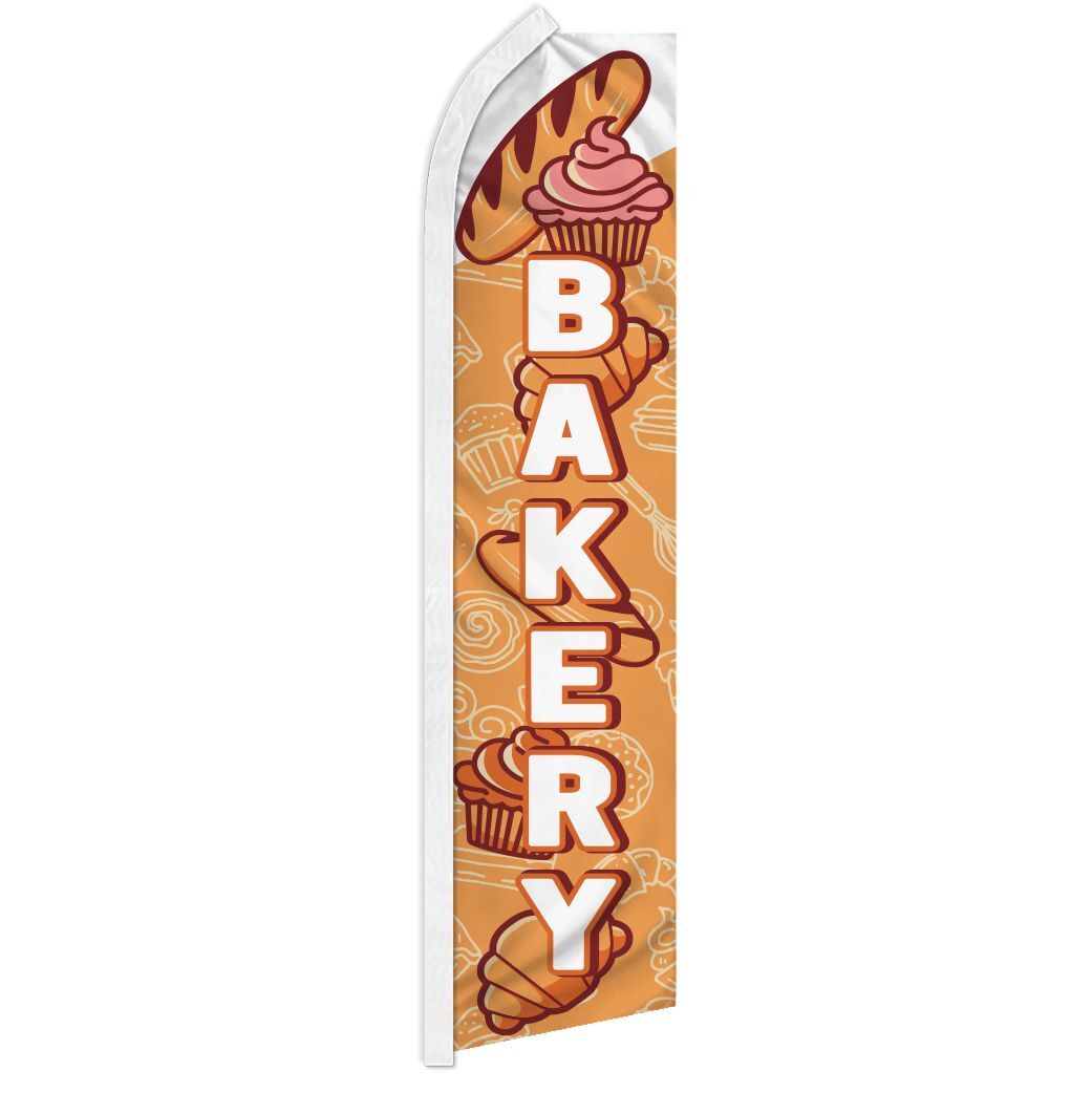 BAKERY advertising super flag polyester banner sign *POLE NOT INCLUDED*